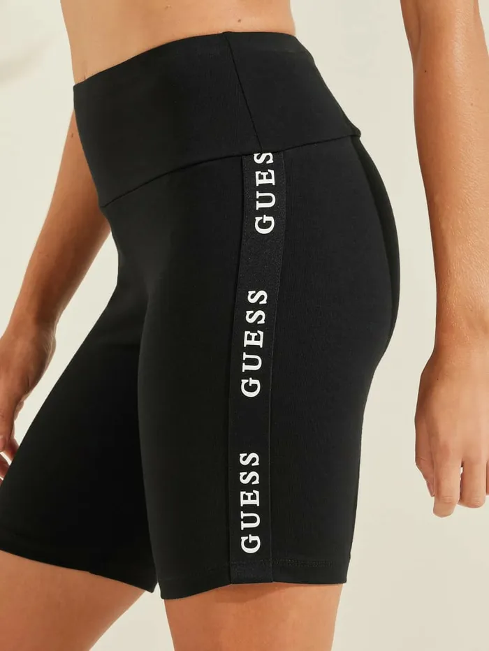 Eco ALine Biker Shorts Black Activewear GUESS Women Eco ALine Biker Shorts Black Activewear GUESS Women