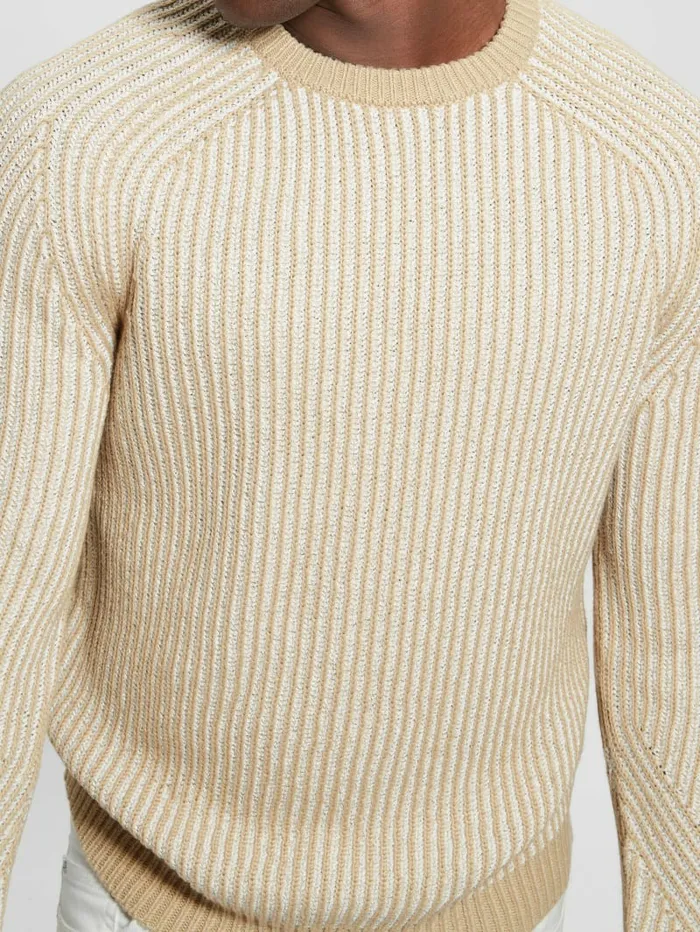 Eco Allan WoolBlend Sweater Neutral Sand Multi Men Hoodies and Sweaters GUESS Eco Allan WoolBlend Sweater Neutral Sand Multi Men Hoodies and Sweaters GUESS