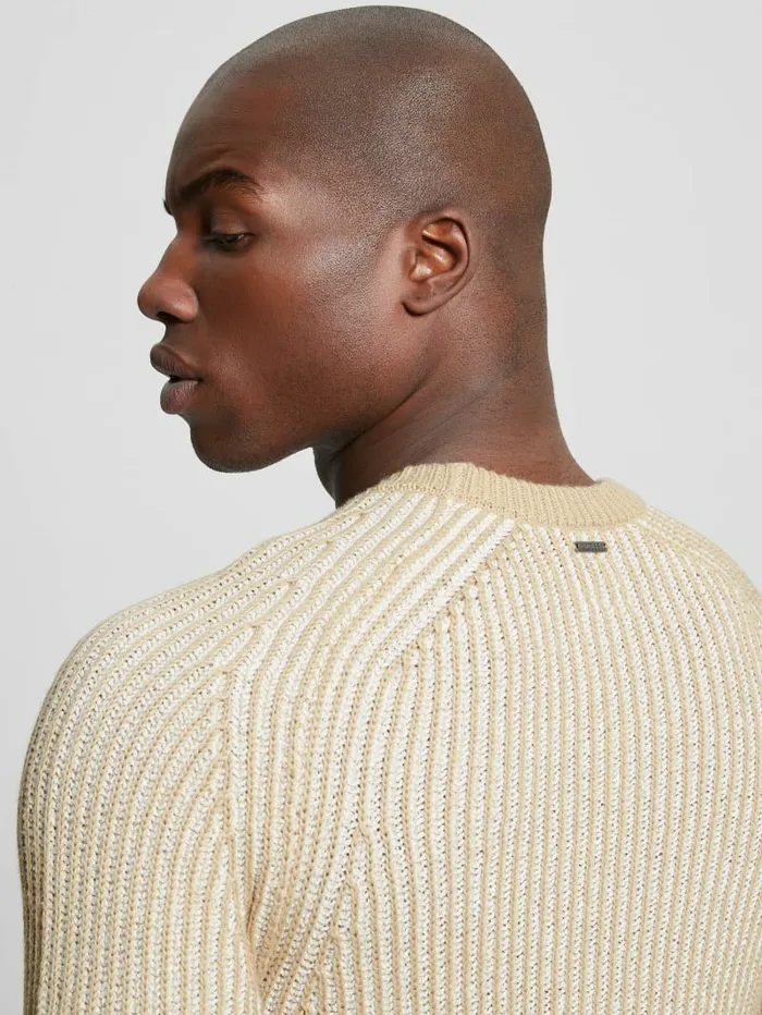 Eco Allan WoolBlend Sweater Neutral Sand Multi Men Hoodies and Sweaters GUESS Eco Allan WoolBlend Sweater Neutral Sand Multi Men Hoodies and Sweaters GUESS