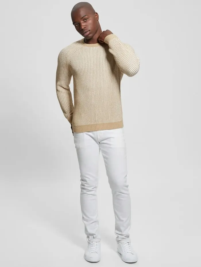 Eco Allan WoolBlend Sweater Neutral Sand Multi Men Hoodies and Sweaters GUESS Eco Allan WoolBlend Sweater Neutral Sand Multi Men Hoodies and Sweaters GUESS