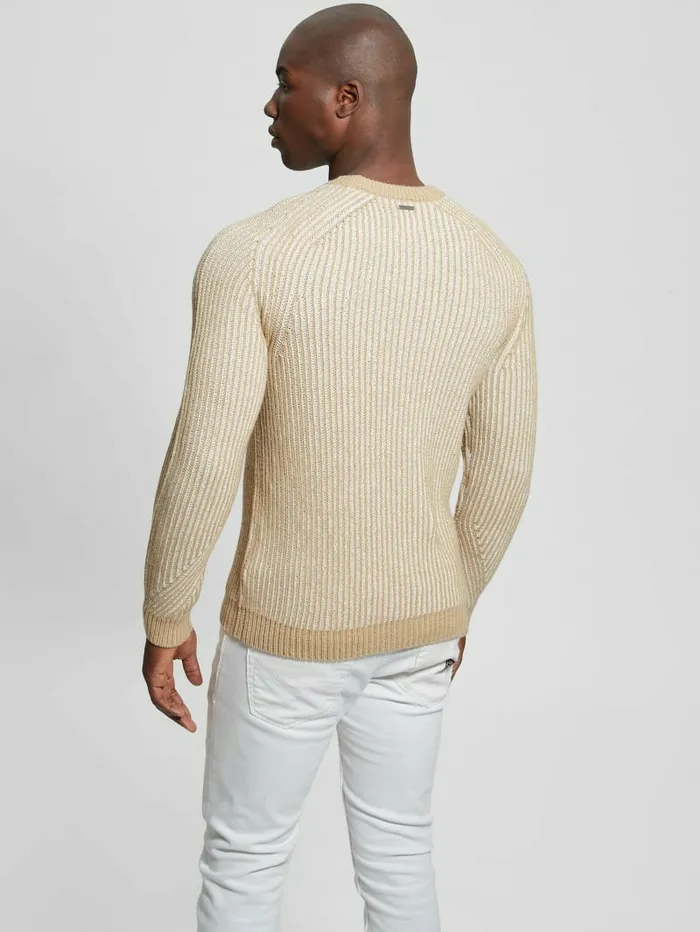 Eco Allan WoolBlend Sweater Neutral Sand Multi Men Hoodies and Sweaters GUESS Eco Allan WoolBlend Sweater Neutral Sand Multi Men Hoodies and Sweaters GUESS