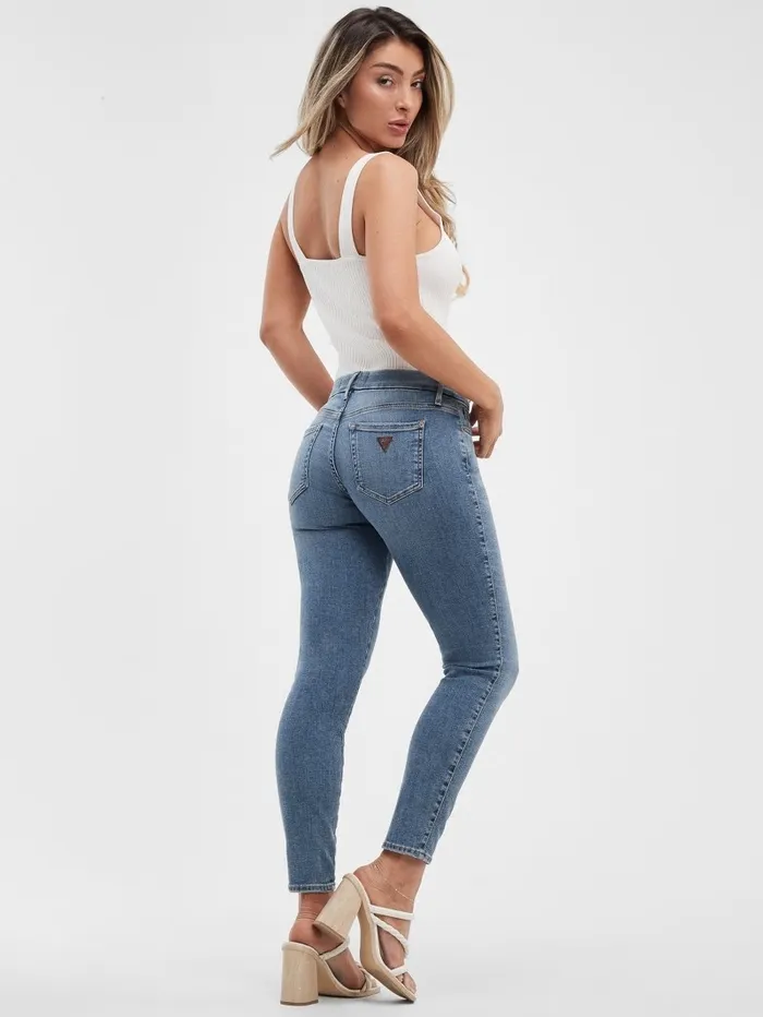 Eco Power Curvy MidRise Skinny Jeans Karma Wash Women Jeans and Denim GUESS
