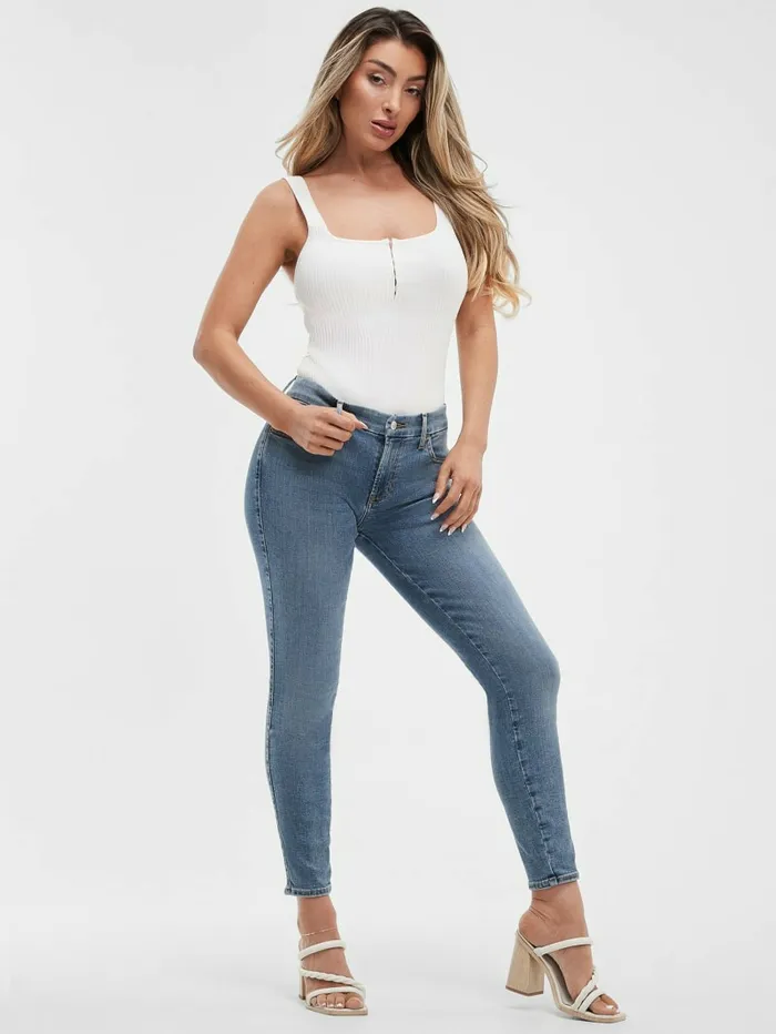 Eco Power Curvy MidRise Skinny Jeans Karma Wash Women Jeans and Denim GUESS Eco Power Curvy MidRise Skinny Jeans Karma Wash Women Jeans and Denim GUESS