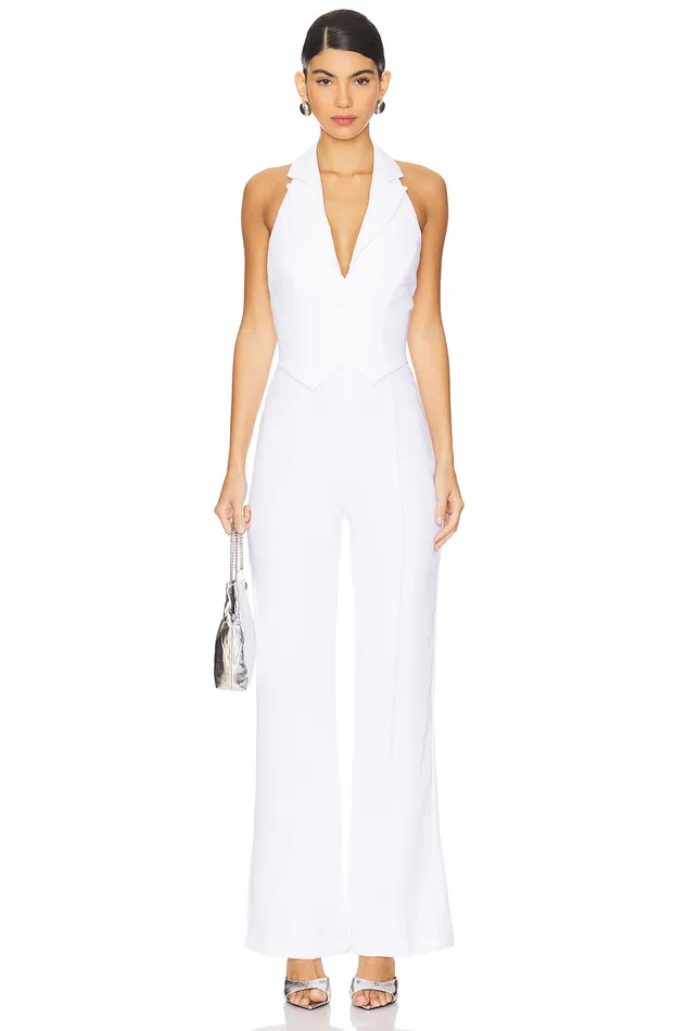 Elena Jumpsuit White Women Lovers and Friends Jumpsuits