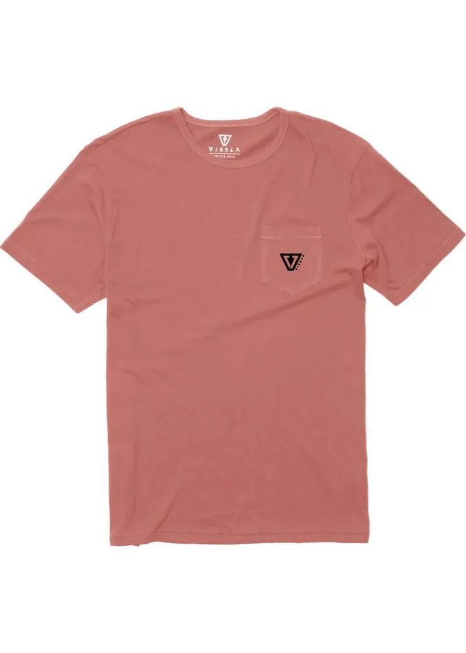 Established Premium Pkt Tee Coral Premium Tees Vissla Men