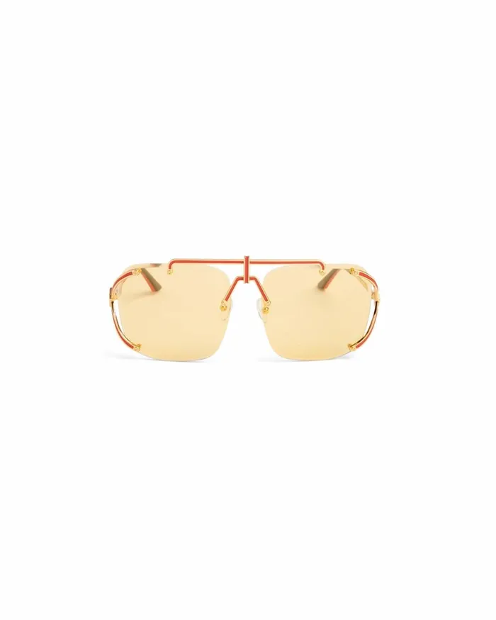 Eyewear MenWomen Casablanca Paris Gold and Red The Pilot Sunglasses Eyewear MenWomen Casablanca Paris Gold and Red The Pilot Sunglasses