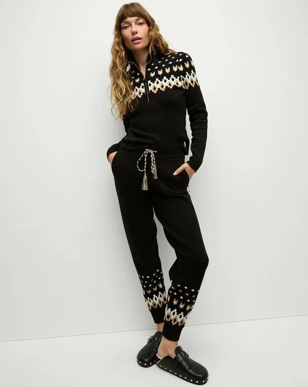 Fairbanks JoJo Knit Jogger Black Women Veronica Beard Pants