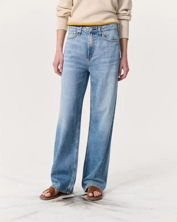 FeatherweightWideLeg and BarrelJeans rag and bone Women Featherweight Logan WideLeg Jean Audrey