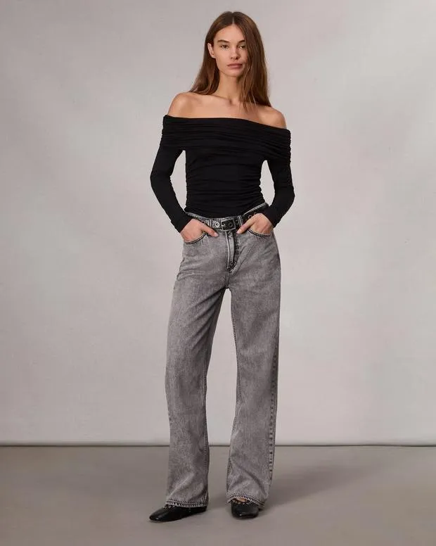 FeatherweightWideLeg and BarrelJeans rag and bone Women Featherweight WideLeg Logan Jean Slate Grey FeatherweightWideLeg and BarrelJeans rag and bone Women Featherweight WideLeg Logan Jean Slate Grey