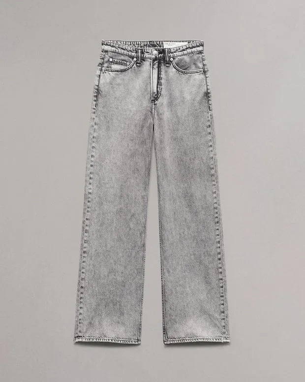 FeatherweightWideLeg and BarrelJeans rag and bone Women Featherweight WideLeg Logan Jean Slate Grey