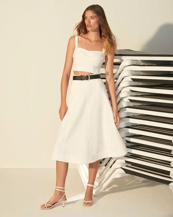 Fellini Skirt Dove Women Veronica Beard Skirts and Shorts