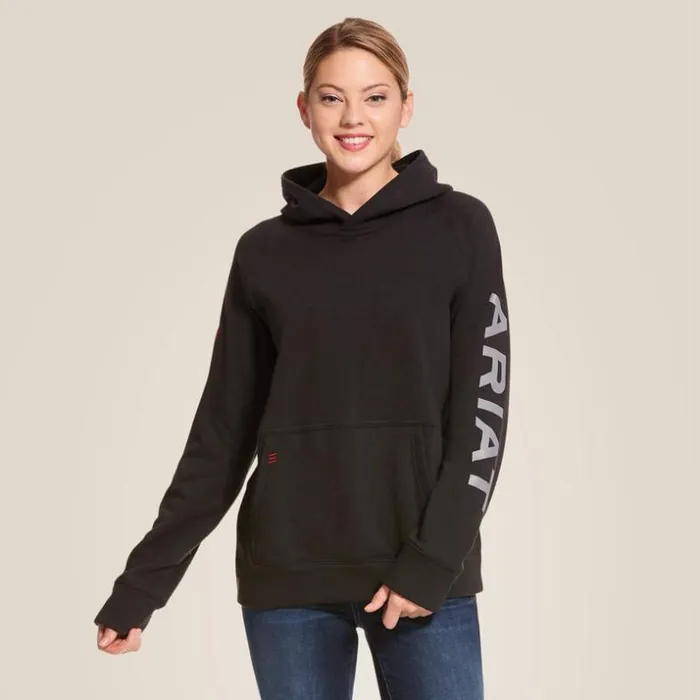 Flame Resistant Women Ariat FR Primo Fleece Logo Hoodie Black