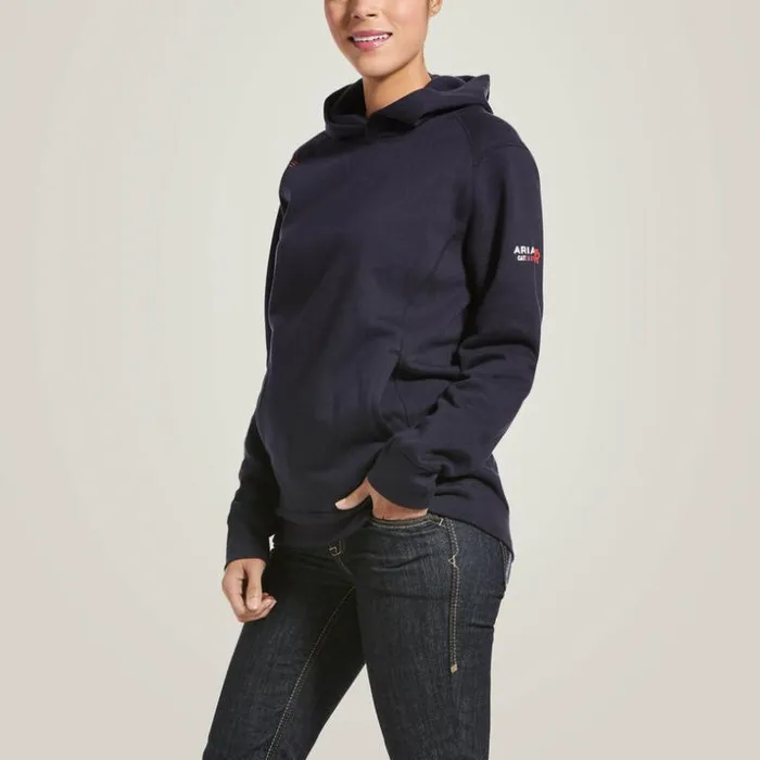 Flame Resistant Women Ariat FR Rev Pullover Hoodie Navy