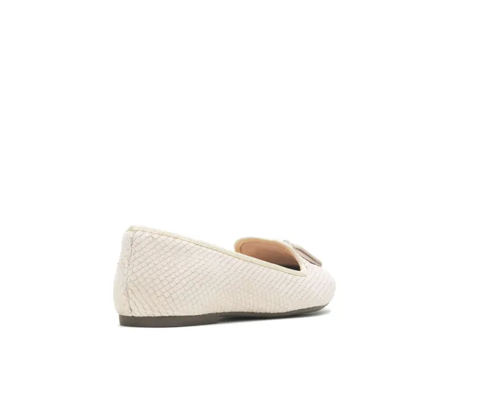 Flats and SlipOns Hush Puppies Women Sadie Tassel SlipOn Eggnog Cobra Leather