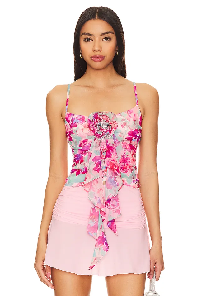 Flora Top Pink Floral Multi Women Lovers and Friends Tops