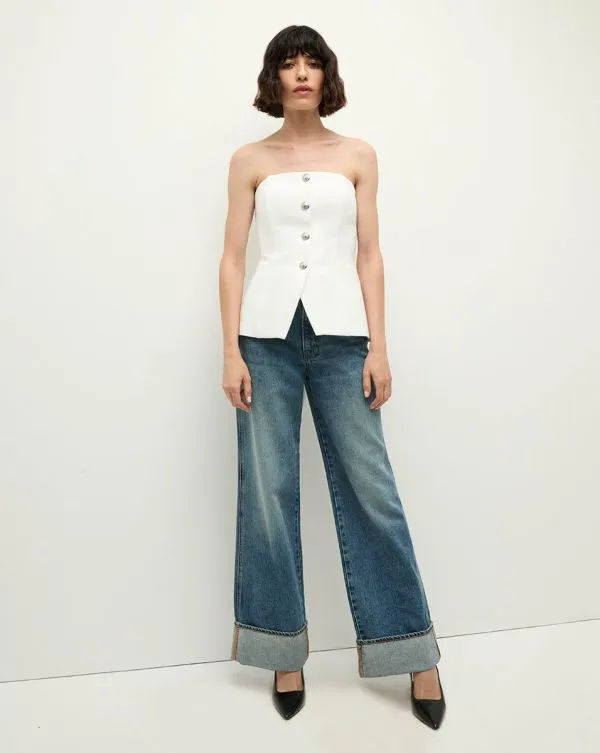 Forman Bustier Top Offwhite Women Veronica Beard Tops Forman Bustier Top Offwhite Women Veronica Beard Tops
