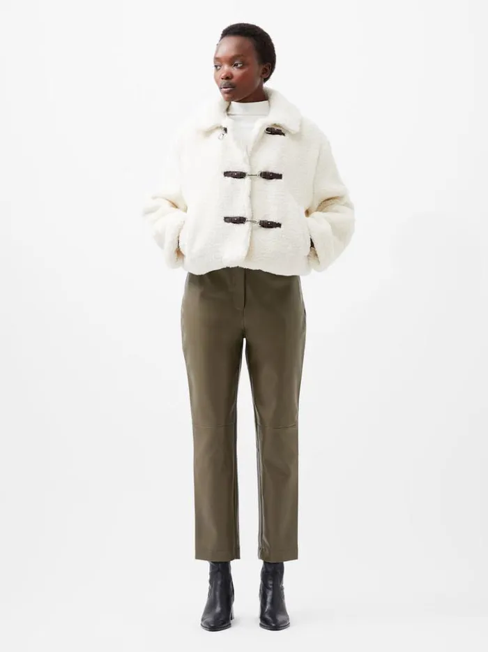 French Connection Coats and Jackets Alex Faux Fur Jacket Classic Cream 8211 Woman