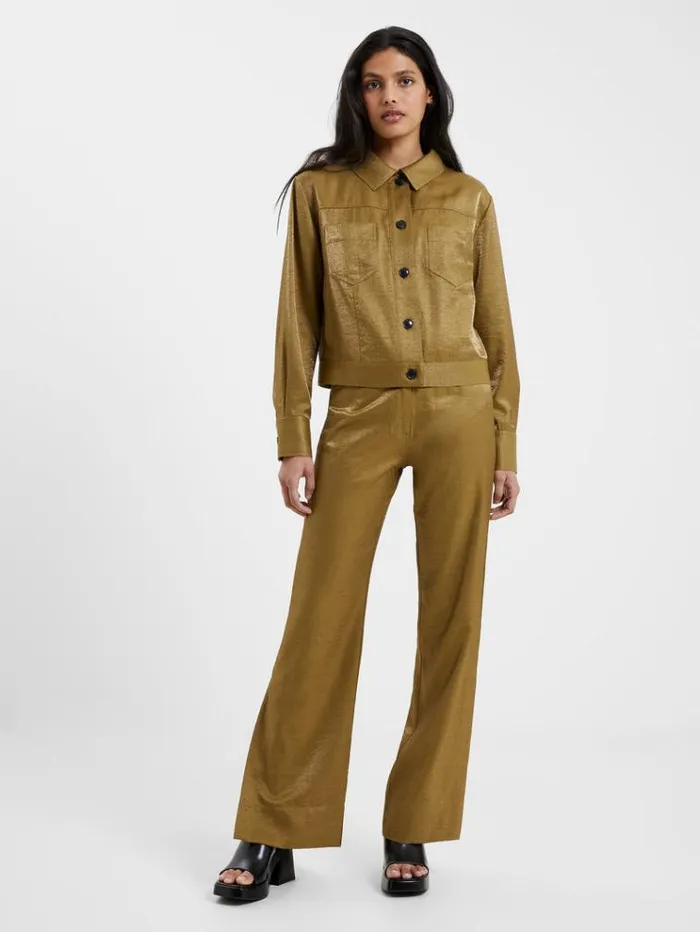 French Connection Coats and Jackets Cammie Shimmer Jacket Nutria 8211 Woman