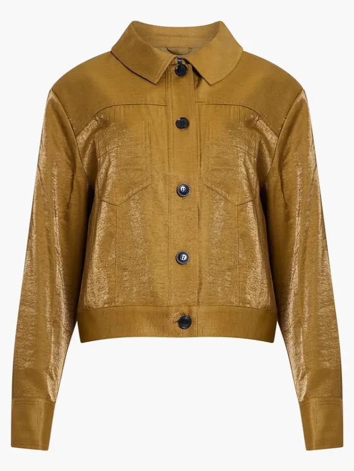 French Connection Coats and Jackets Cammie Shimmer Jacket Nutria 8211 Woman