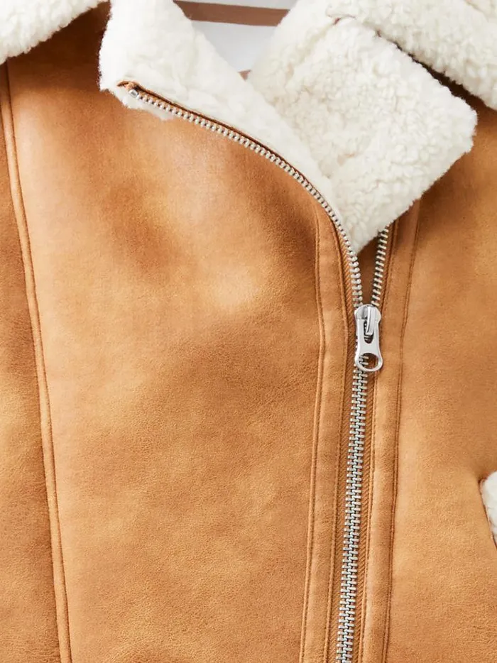 French Connection Coats and Jackets Camry Suedette Gilet Tan 8211 Woman
