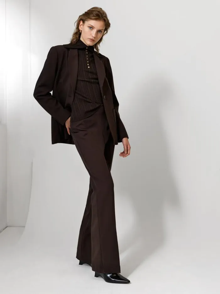 French Connection Coats and Jackets Whisper Blazer Chocolate Ganache 8211 Woman