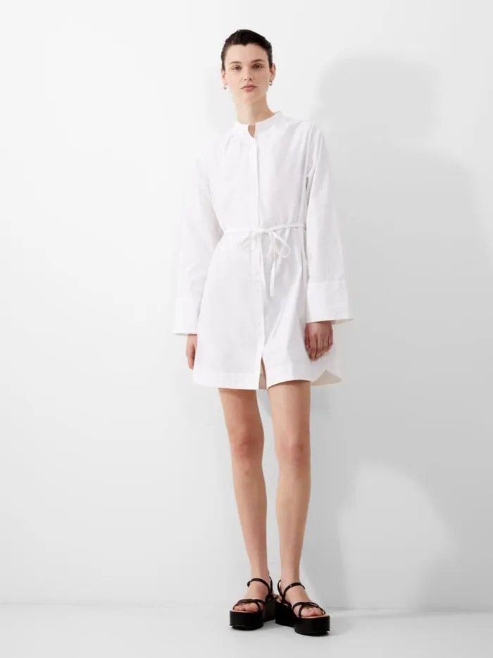 French Connection Dresses Alissa Cotton Wide Sleeve Shirt Dress Linen White 8211 Woman French Connection Dresses Alissa Cotton Wide Sleeve Shirt Dress Linen White 8211 Woman