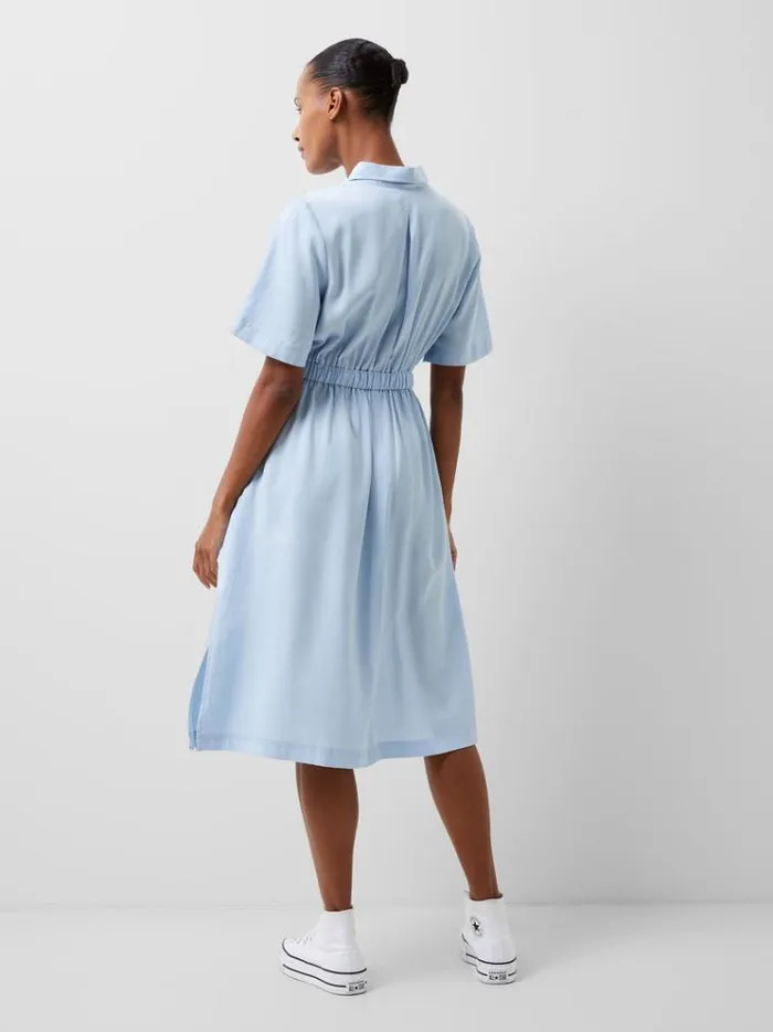 French Connection Dresses Arielle Shirt Dress Cashmere Blue 8211 Woman