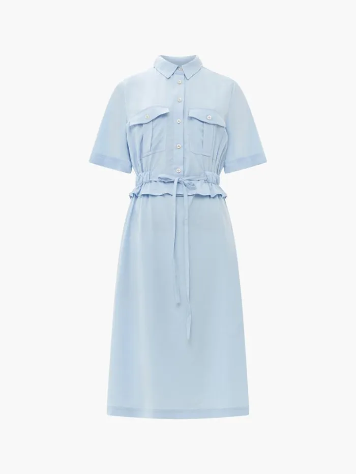 French Connection Dresses Arielle Shirt Dress Cashmere Blue 8211 Woman
