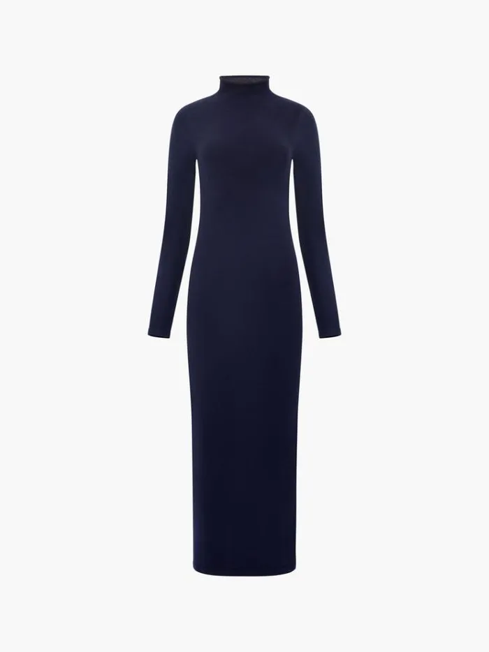 French Connection Dresses Babysoft Roll Neck Midi Dress Dk Navy 8211 Woman