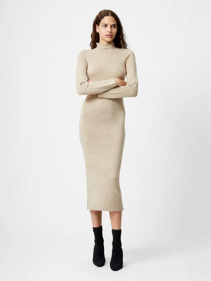 French Connection Dresses Babysoft Roll Neck Midi Dress Light Camel Mel 8211 Woman French Connection Dresses Babysoft Roll Neck Midi Dress Light Camel Mel 8211 Woman