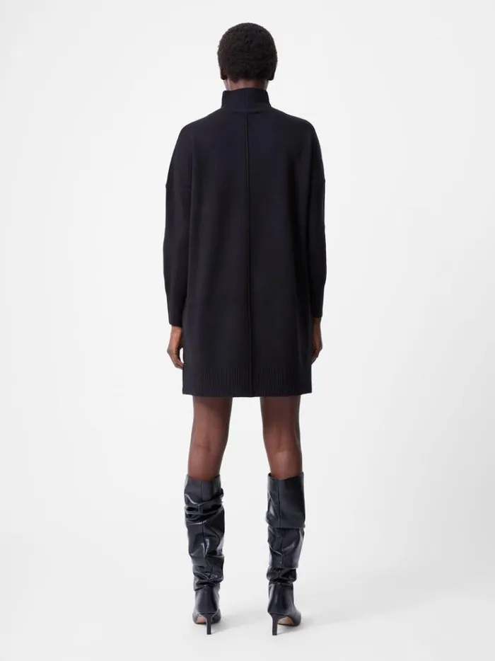 French Connection Dresses Babysoft Roll Neck Seam Mini Dress Black 8211 Woman