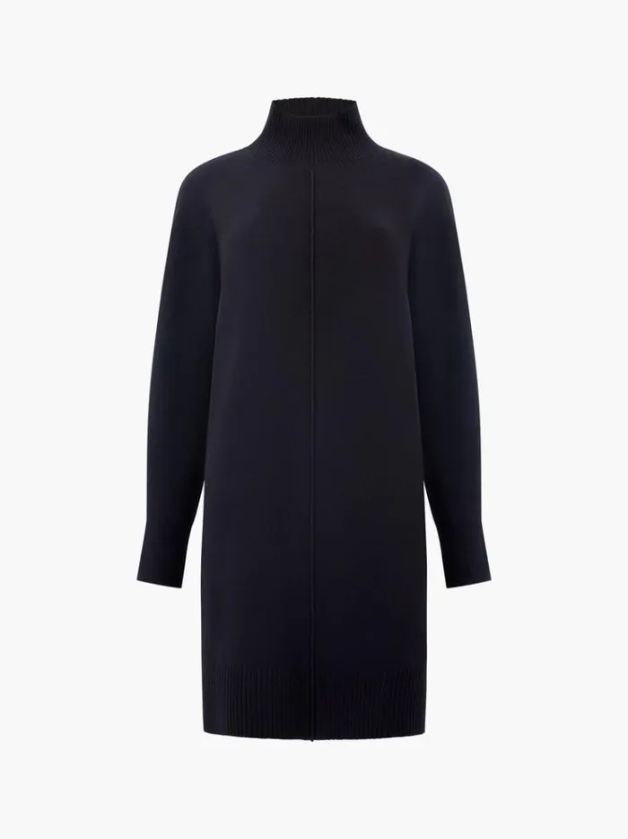 French Connection Dresses Babysoft Roll Neck Seam Mini Dress Black 8211 Woman