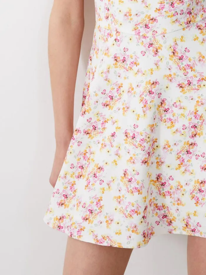 French Connection Dresses Benedetta Whisper Mini Dress Summer Whiteapricot 8211 Woman