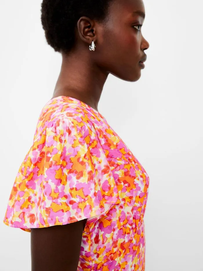 French Connection Dresses Cass Eco Delphine Midi Dress Persimmon 8211 Woman
