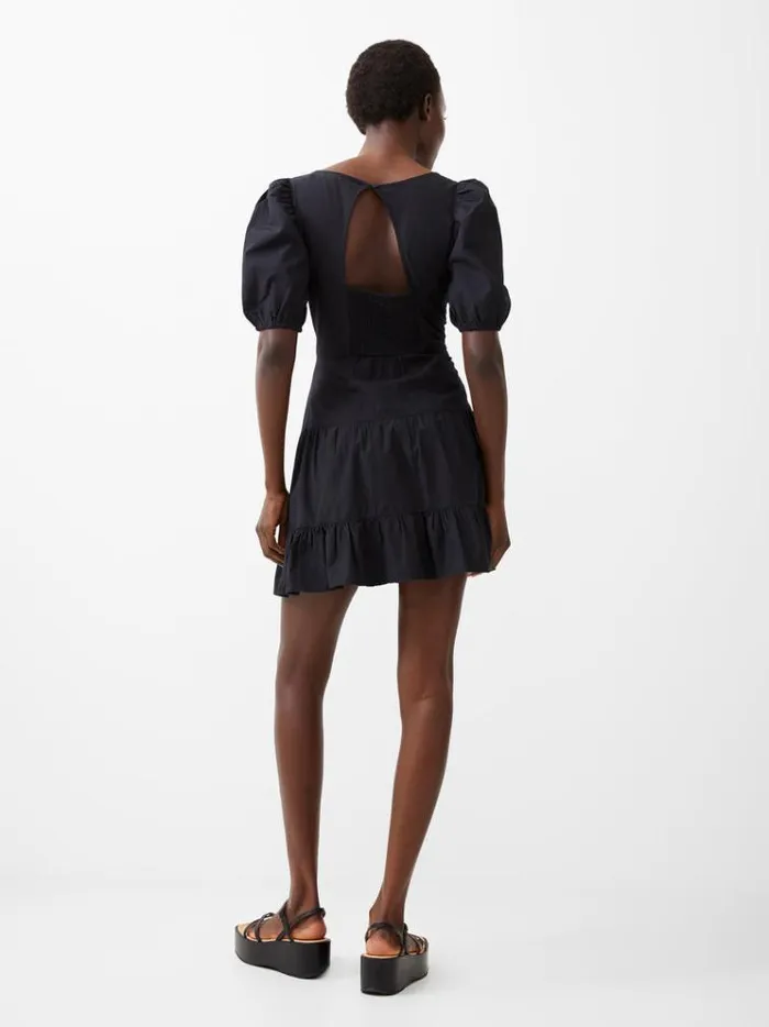 French Connection Dresses Cotton Sweetheart Mini Dress Black 8211 Woman