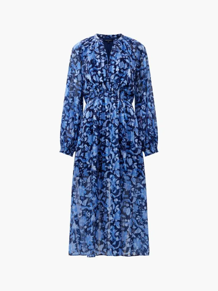 French Connection Dresses Cynthia Fauna Midi Dress Midnight Blue 8211 Woman