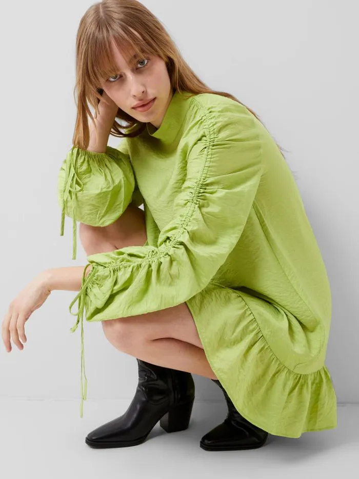 French Connection Dresses Faron Drape Dress Wasabi 8211 Woman