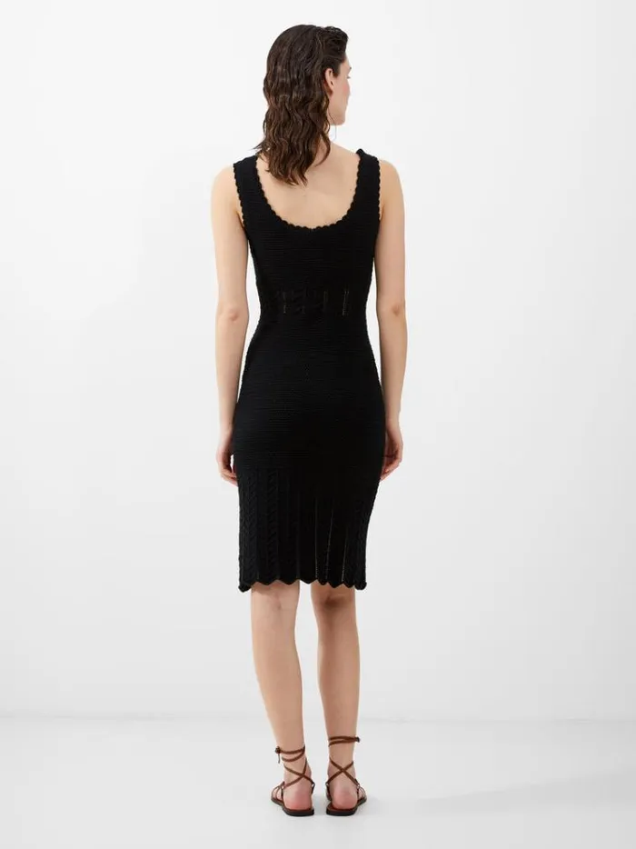 French Connection Dresses Nellis Cotton Crochet Dress Black 8211 Woman