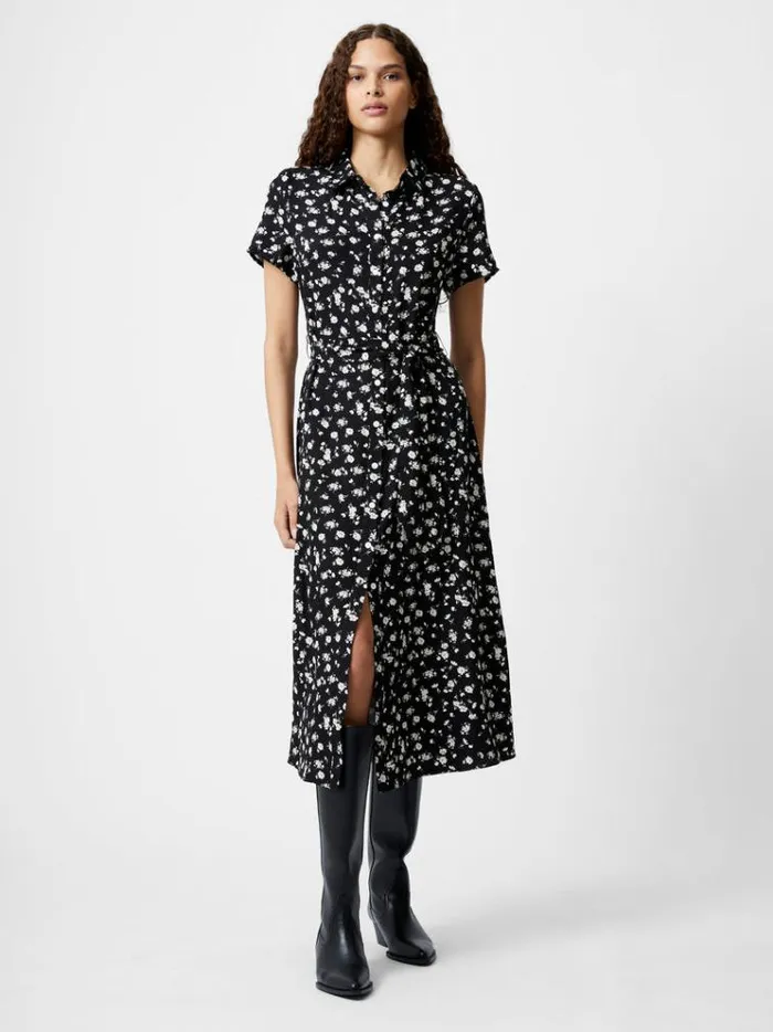French Connection Dresses Printed Short Sleeve Shirt Dress Blackwhite 8211 Woman French Connection Dresses Printed Short Sleeve Shirt Dress Blackwhite 8211 Woman