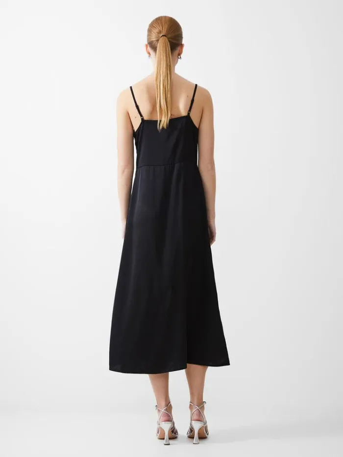 French Connection Dresses Satin Slip Dress Black 8211 Woman