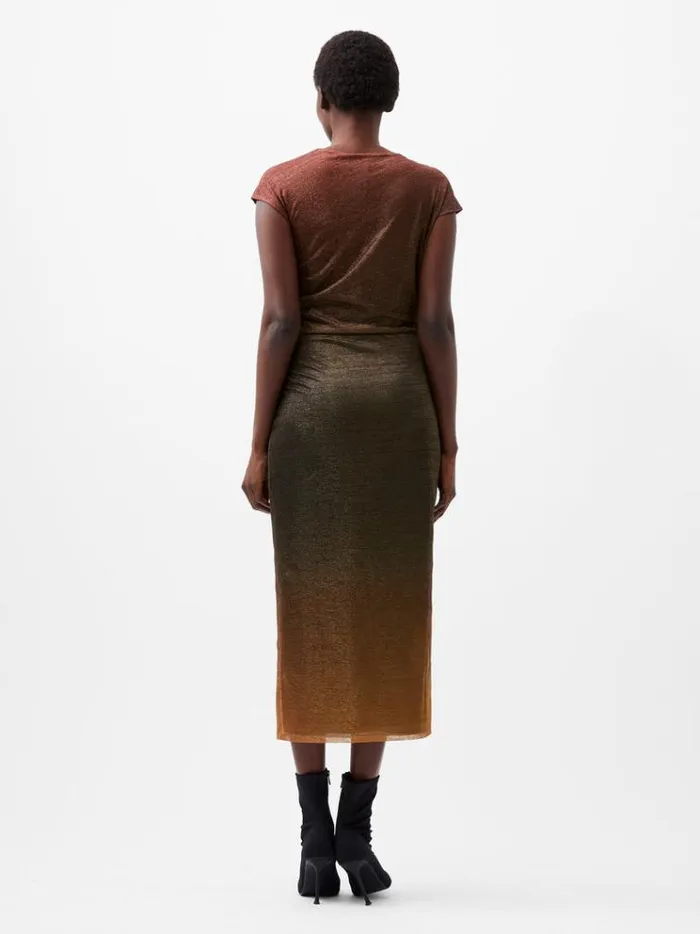 French Connection Dresses Sela Lurex Midi Dress Multi 8211 Woman