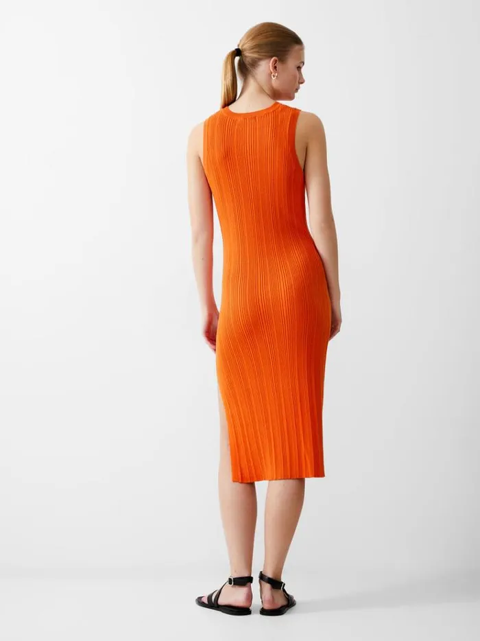 French Connection Dresses Sleeveless Rib Knit Midi Dress Mandarin 8211 Woman