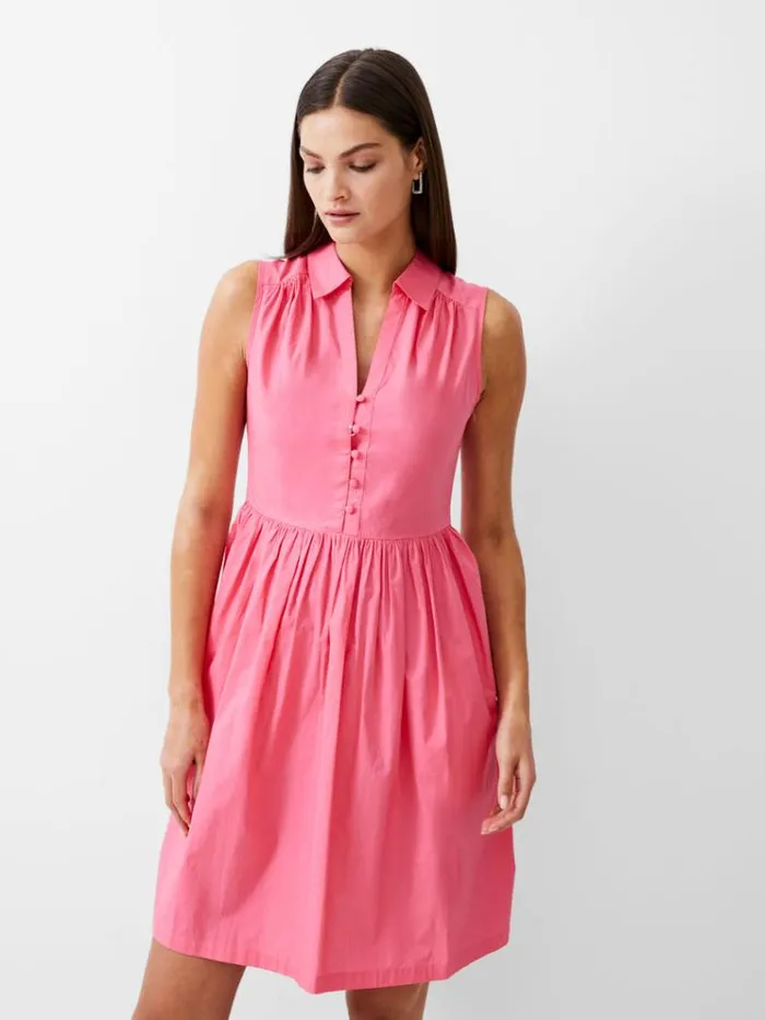 French Connection Dresses Sleeveless Smock Dress Camellia 8211 Woman