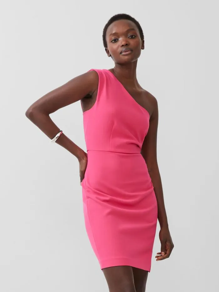 French Connection Dresses Whisper One Shoulder Mini Dress Raspberry Sorbet 8211 Woman French Connection Dresses Whisper One Shoulder Mini Dress Raspberry Sorbet 8211 Woman
