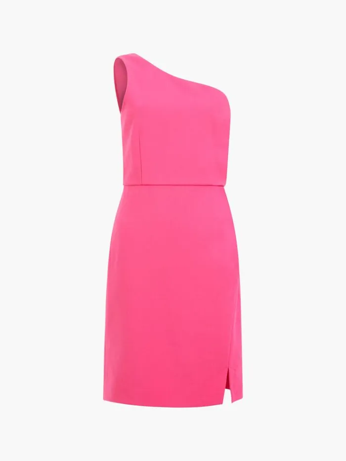 French Connection Dresses Whisper One Shoulder Mini Dress Raspberry Sorbet 8211 Woman