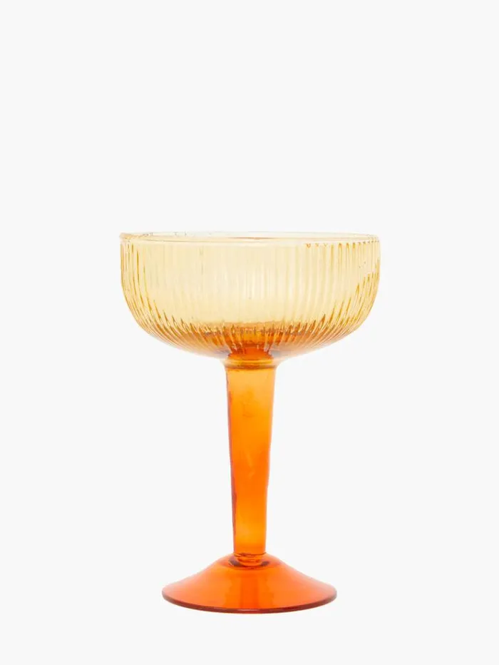 French Connection Home Accessories Ambra Recycled Coupe Glass Orange 8211 Home