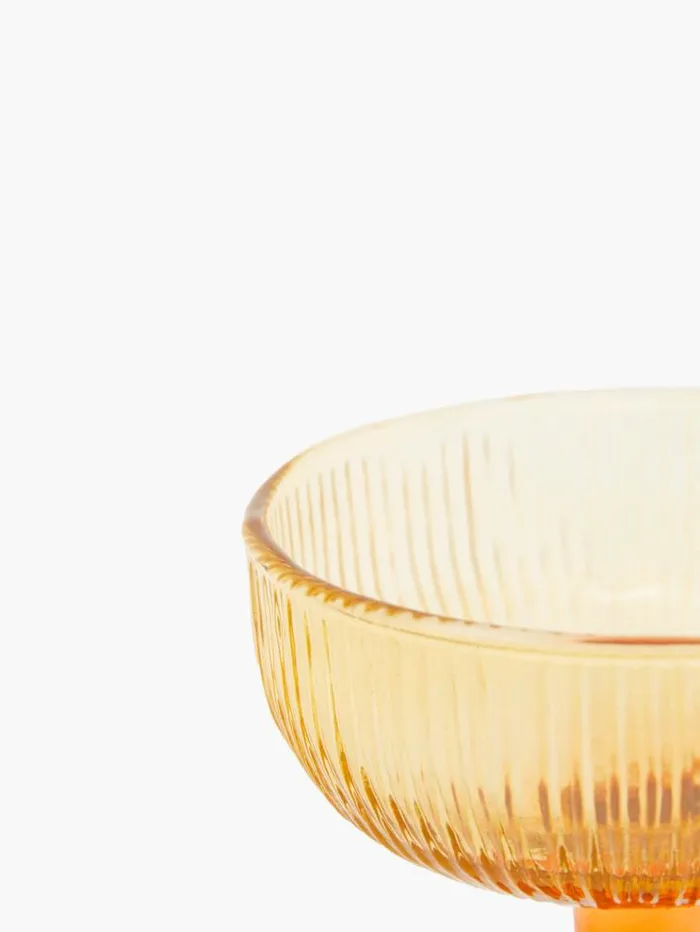 French Connection Home Accessories Ambra Recycled Coupe Glass Orange 8211 Home