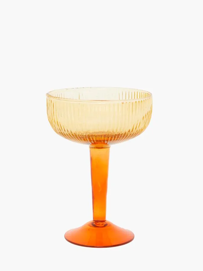French Connection Home Accessories Ambra Recycled Coupe Glass Orange 8211 Home
