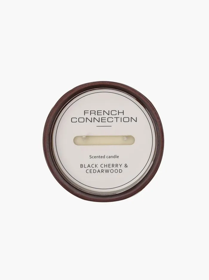 French Connection Home Accessories Black Cherry and Cedarwood Artisan 425g Candle Natural 8211 Home