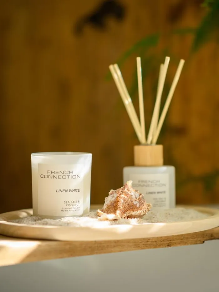 French Connection Home Accessories Linen White Serenity Candle and Diffuser Set Linen White 8211 Home